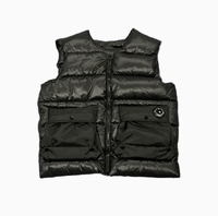 Gilet matelassé d'hiver pour homme, couleurs personnalisées, logo personnalisé sur le devant, veste décontractée coupe-vent de haute qualité, poches, rembourrage épais en polyester