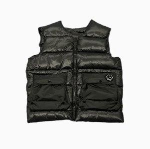 Chaleco Acolchado de Invierno para Hombre, Color Sólido, Cierre de Cremallera, Chaqueta Casual Cortavientos con Bolsillos, Relleno Grueso de Poliéster - Product Image 2