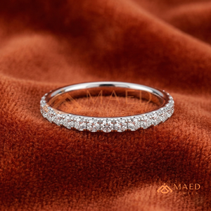 แหวนเพชรโมอิสซาไนต์เงินแท้ 925 หรูหรา ประดับเพชรเต็มวง สำหรับผู้หญิง แหวนแต่งงาน แหวนหมั้น แหวนครบรอบแต่งงาน ระยิบระยับ - Product Image 1