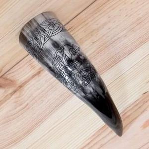Corne à boire Viking artisanale écologique, chopes à bière à thème animalier, thème Game of Thrones, médiévale, meilleur cadeau pour garçons d'honneur et cadeau d'affaires - Product Image 3