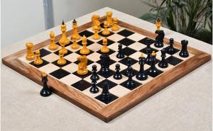 Pièces d'échecs soviétiques vintage de 1940 en ébène et bois de buis vieilli, roi de 4 pouces, au meilleur prix - Product Image 4
