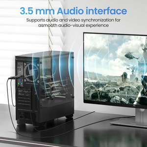 Adaptateur VGA avec câble audio 3,5 mm, convertisseur Full HD 1080P, gaine en PVC, blindage tressé, Plug & Play pour PC, ordinateur portable, projecteur - Product Image 5