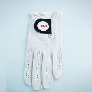 Gant de golf en cuir blanc, longueur poignet, respirant, style sportif, pour usage sportif - Product Image 4