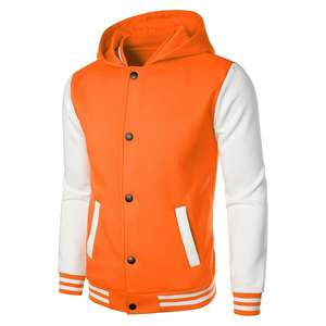 Blousons universitaires sur mesure pour hommes à manches longues, nouveau style, en tissu d'hiver avec col montant lumineux, dernières créations par Plain - Product Image 2