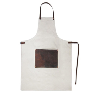 Tablier unisexe en toile de coton Harry Johnson avec poches, fermeture à boutons-pression, manches courtes, pour restaurant et bar, bretelles réglables, couleur orange - Product Image 3