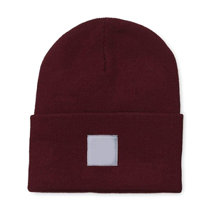 Bonnet unisexe noir en tricot pour l'hiver, 56-58 cm, décontracté, adulte, en acrylique, à revers, motif uni - Product Image 5