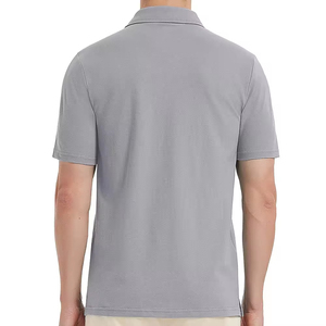 Chemise décontractée à manches courtes pour hommes grandes tailles, 100 % coton respirant, avec boutons sur le devant et broderie de logo personnalisée - Product Image 2