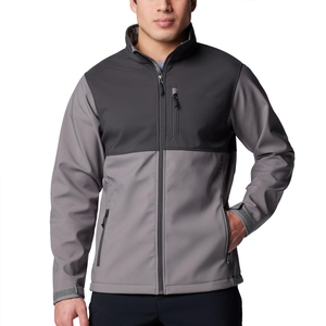 New Arrival Solid Color Zipper Style Breathable Street Wear Men Softshell Jacket New Style Men Wear Softshell Jacket - Product Image 1