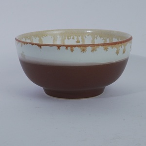 Tazón Pequeño de Cerámica Color Crema Marrón, Diseño Japandi, Apto para Lavavajillas, para Arroz, Sopa, Fideos, Postre, Restaurante, Hotel, Cafetería, HORECA - Product Image 1