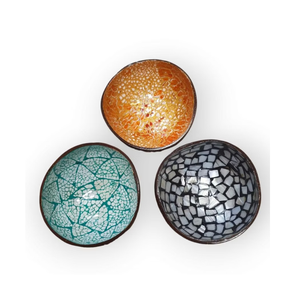 Decorative Kitchen Bowl Mother Of Pearl <b>Coconut</b> Bowl Handmade <b>Coconut</b> <b>Shell</b> Bowl Eggshell Gold Lacquer <b>Coconut</b> Bowl Vietnam - Product Image 2