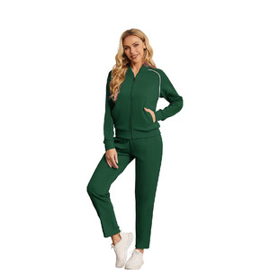 Superior International Women's Two Piece Tracksuit Long Sleeve Zip Up Sweatshirt Long Pants Outfits Jogger Sweatsuit Sets - Product Image 1