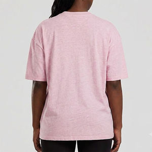เสื้อยืดผู้หญิงทรงโอเวอร์ไซส์ แขนสั้น สีพื้น พิมพ์ลายโลโก้ตามสั่ง น้ำหนักเบา สำหรับฤดูร้อน ปี 2026 รุ่นขายดีอันดับต้นๆ - Product Image 2