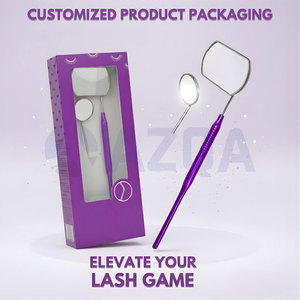 Stainless Steel Purple Coated <b>Eyelash</b> Mirror Anti Fog Dental Style Lash Extension Mirror for Precise Viewing - Product Image 3