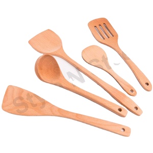 Nouvelle batterie de cuisine Unique ensemble d'outils cuillère en bois ustensile pour cuisines à domicile cuillère en métal Durable - Product Image 1