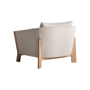 Fauteuil nordique contemporain en teck massif, dossier incurvé de qualité supérieure, assise large et confortable, chaise longue confortable, mobilier pour hall d'hôtel - Product Image 4