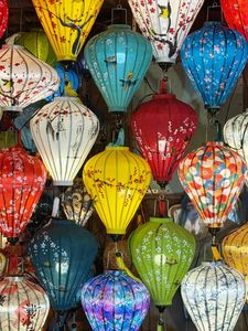 Export Grade Natural Silk Brocade Lantern Traditional Oriental Pendant Light Exporter Vietnam - Product Image 1