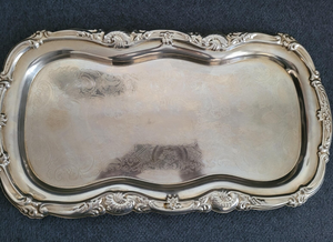 Handmade Silver Design Serving <b>Tray</b> Food Platter Gold Metal Handmade Design Decorative <b>Tray</b> <b>for</b> Home <b>Decor</b> Office & bar Use - Product Image 6
