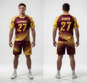 Ensembles d'uniformes de lacrosse entièrement sublimés, incluant un rembourrage supplémentaire de la poitrine, des coutures renforcées, une technologie de séchage rapide - Product Image 6