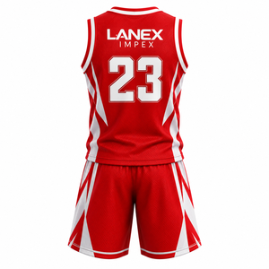 Ensemble d'uniformes de basketball personnalisés pour hommes, maillot et short imprimés par sublimation, vêtements de sport respirants, vêtements d'entraînement de basketball pour équipe - Product Image 3
