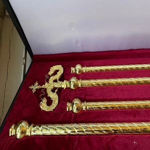 Crosse d'évêque moderne en laiton finition haut de gamme, canne pastorale artisanale, élégante canne de cérémonie - Product Image 3