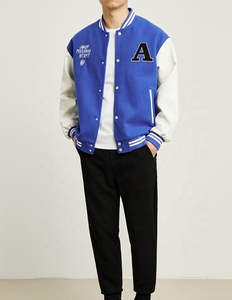 Veste à prix avantageux pour homme, qualité supérieure, design personnalisé, veste varsity pour homme, hiver, couleur unie, tissu en laine durable, haute qualité, OEM - Product Image 1
