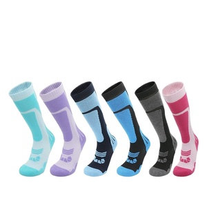 Calcetines térmicos de esquí con etiqueta privada personalizada hasta la rodilla calcetines gruesos de rizo para deportes de invierno cojín reforzado resistente al desgaste cálido - Product Image 1