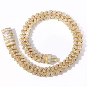 Men's 14K Gold Plated Link Chain <b>Choker</b> Necklace Hiphop Style Everyday Wear Jewelry - Product Image 2