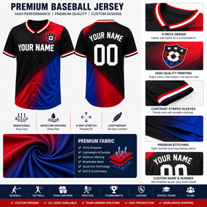 Camiseta de Béisbol Personalizada con Botones, Diseño de Bloques de Color, Nombre y Número Personalizados, Fabricante OEM ODM - Product Image 3