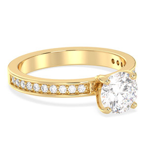 Bague solitaire REYES en moissanite taille brillant rond de 1,43 carat en argent sterling 925 certifiée GRA pour femme - Product Image 3