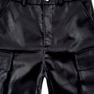 Pantalones Cortos de Cuero Casuales para Hombre, Uso en Exteriores, Precio al por Mayor, Logotipo Personalizado, Ligeros, Hechos en Pakistán - Product Image 3