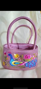 Elegante Bolso de Mano Bordado con Diseño Floral, Estilo Tradicional Indio Potli, Bolsa de Regalo, Cesta de Regalo Festiva - Product Image 4