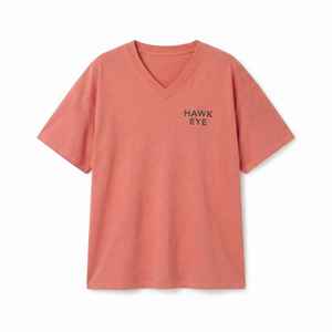 T-shirt ample à col en V pour femme, en jersey 100 % coton, manches courtes, imprimé logo, coupe décontractée, printemps-été - Product Image 6