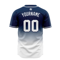 Maillot de baseball personnalisé pour homme à manches courtes, col en V, imprimé par sublimation, en polyester anti-humidité, coupe classique