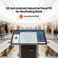 PC industriel de 32 pouces 4K Android avec écran tactile multipoint PCAP, boîtier fin en aluminium moderne RK3568, résolution UHD 3840x2160, indice de protection IP65