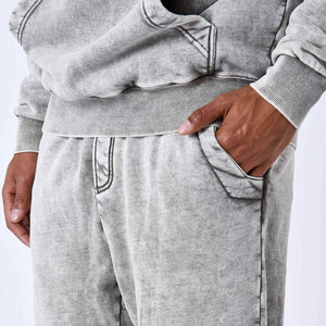 Acid Wash Tracksuit Custom Apparel <b>Matching</b> <b>Set</b> Oversized Hoodie <b>Jogger</b> Casual Streetwear Clothing Manufacturer - Product Image 5
