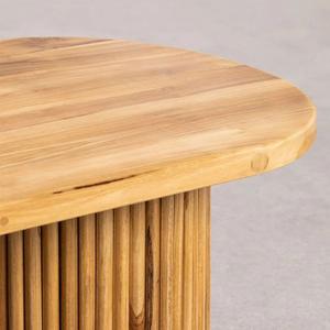 Mesa de Centro Ovalada Vandana Grand Hexa de Madera (Madera Sólida) - Product Image 5