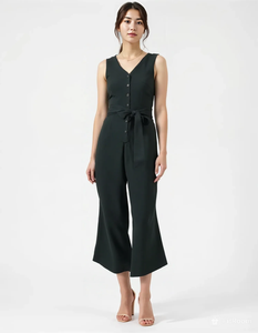 Wholesale Streetwear Sustainable Customize Garment Vietnam Manufacturer Luxury Jumpsuit Women High Quality Washable Breathable - Product Image 1