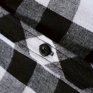 Best Selling Men's Button Up Plaid <b>Flannel</b> <b>Jacket</b> Plus Size Breathable Dyed Printed <b>Flannel</b> <b>Jacket</b> For Autumn And Winter - Product Image 6