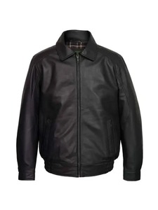 <b>Mens</b> Black Leather <b>Blouson</b> <b>Jacket</b> - Product Image 3
