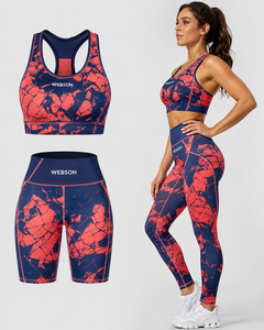 Conjuntos de Yoga de Cintura Alta para Mujer con Logotipo Personalizado, Dos Piezas, Bra Deportivo y Leggings de Spandex/Poliéster, Secado Rápido y Ligeros - Product Image 2