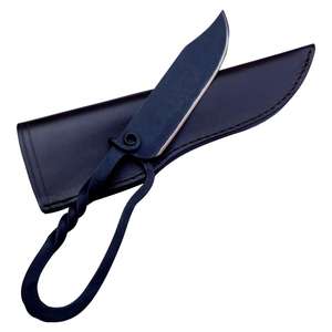 Meilleur couteau utilitaire en acier carbone forgé à la main pour grossistes, couteau de cuisine moderne, couteau Striker, étui en cuir de vachette, camping - Product Image 4