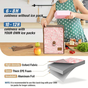 Custom Friendly Recycled Insulated Thermal Cooler Bag Foldable Oversized for Office Adult Lunch Box Food Beverage Polyester - Product Image 3