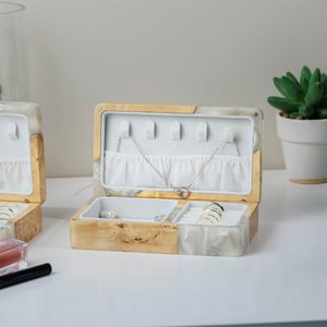 Boîte à bijoux en bois Breakwooden, boîte à alliances, boîte de demande en mariage, boîte à alliances d'anniversaire en bois - Product Image 1