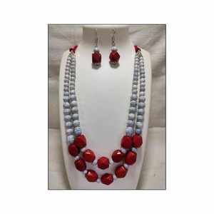 Collier en résine artisanale de haute qualité pour femmes, plaqué platine, or rose, directement d'Inde - Product Image 6