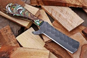 Couteau utilitaire Cowboy Bull Cutter, fait main, lame pleine en acier inoxydable 12c27, lame fixe de qualité industrielle, étui en cuir Pancake - Product Image 3