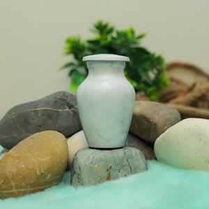 Multicolor Metal <b>Keepsake</b> Urns Small Pet Human <b>Memorial</b> Urns Marble Finish Ceramic Decorative Handcrafted <b>Memorial</b> - Product Image 6