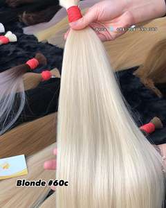 Extensiones de Cabello Remy Hechas en Vietnam, Doble Trama, Virgen, Sedoso, Liso, Ondulado, Rubio, Alta Calidad, 100% de un Solo Donante, Decoloración - Product Image 6