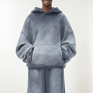 Sunfaded Plain Zipper Hoodie Trending Custom Logo <b>Oversized</b> <b>Vintage</b> Streetwear Fleece <b>Sweatshirt</b> OEM Manufacturer Wholesale - Product Image 2