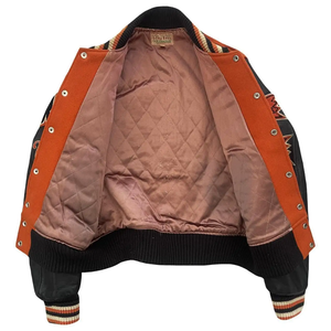 Veste de sport personnalisée pour homme, couleur personnalisée, style streetwear, avec patch brodé Warriors Football, col rabattu, 100% laine, hiver - Product Image 3