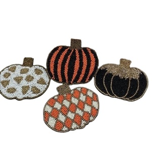 Posavasos de CRYSTAL CRAFT con Cuentas de Vidrio Bordadas, Estilo Bohemio, 5mm, Color Personalizable, para Hogar, Hotel, Mesa, con Cuentas de Arroz y Diseño de Margarita - Product Image 1